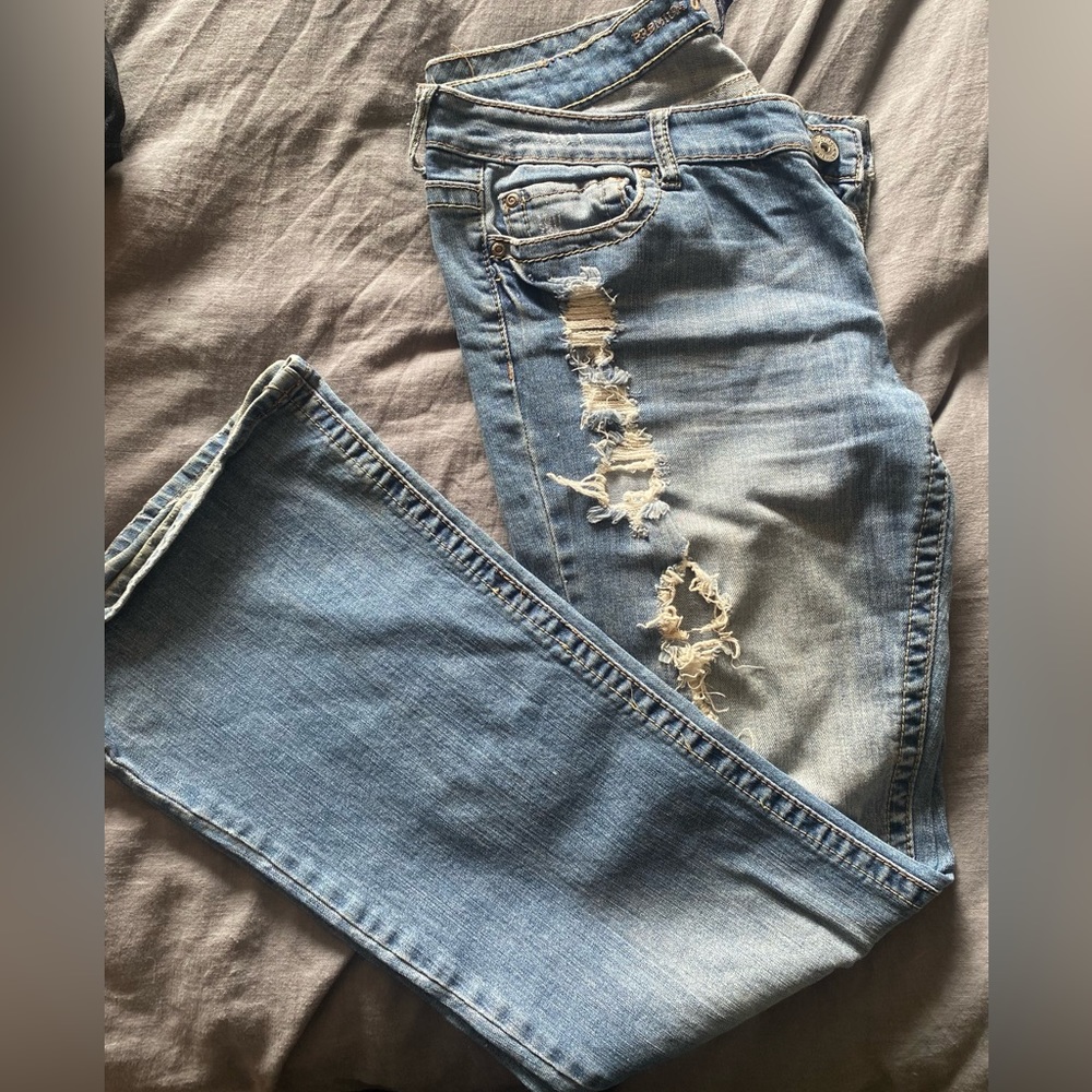 Vanity - Distressed Wide Leg Jeans